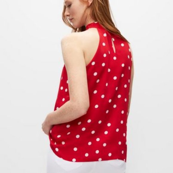 MELANIE LYNE: Polka Dot Halter Top - red & white - Picture 4 of 6